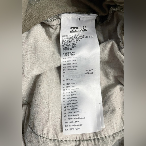 Billabong Sun Dialed Paperbag Shorts Womens Large Sage High Waist 2” Inseam - Picture 12 of 12